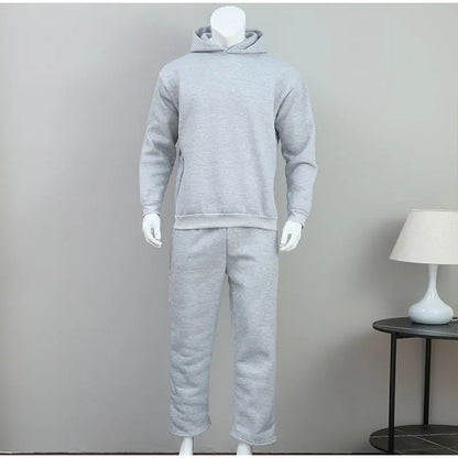 Hooded Sweatshirt and Loose Sweatpants Set