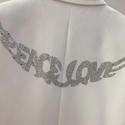 Women's Casual Jacket with Rhinestone Wings