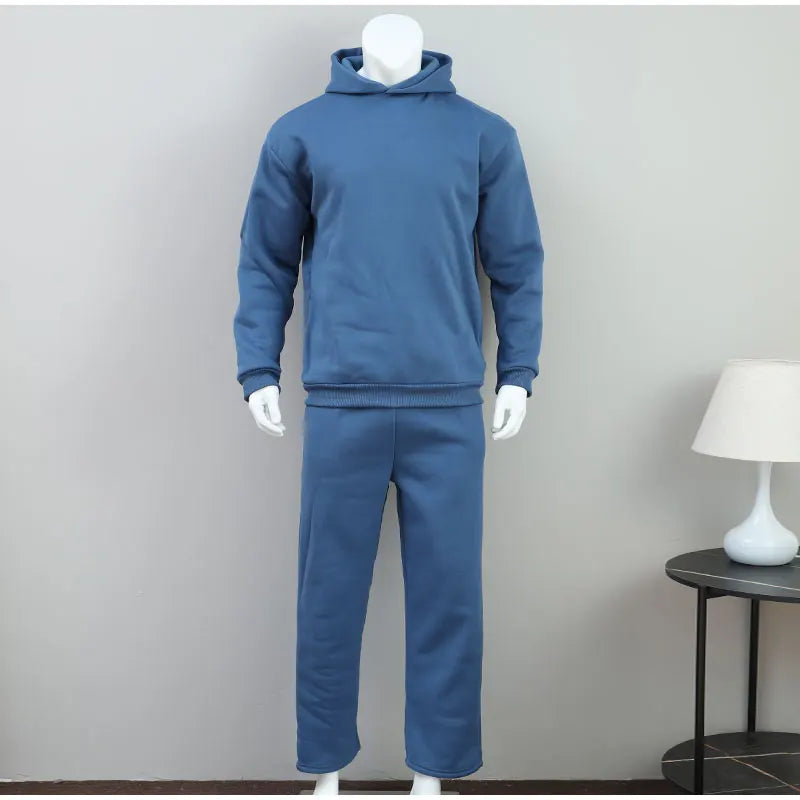 Hooded Sweatshirt and Loose Sweatpants Set