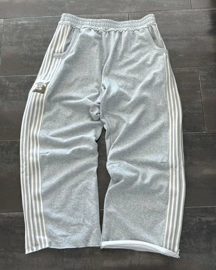 Retro Striped Baggy Sweatpants