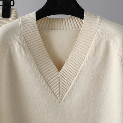 Winter Whisper V-Neck Sweater