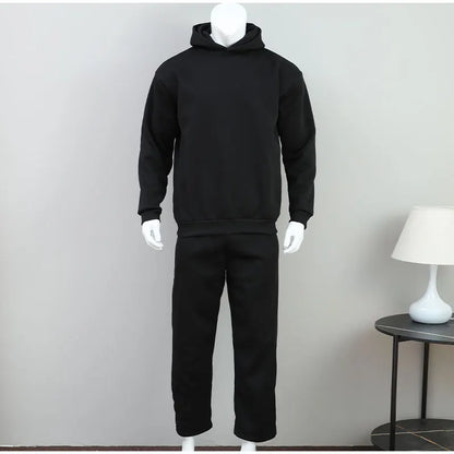 Hooded Sweatshirt and Loose Sweatpants Set