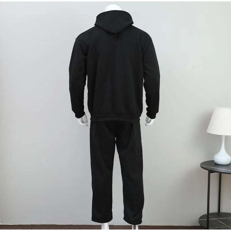 Hooded Sweatshirt and Loose Sweatpants Set