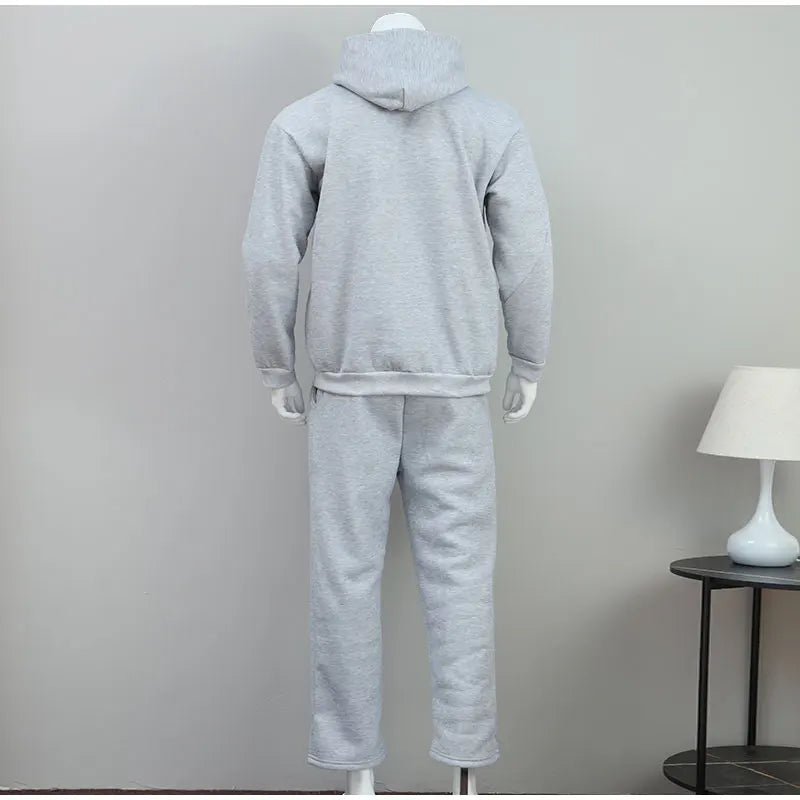 Hooded Sweatshirt and Loose Sweatpants Set