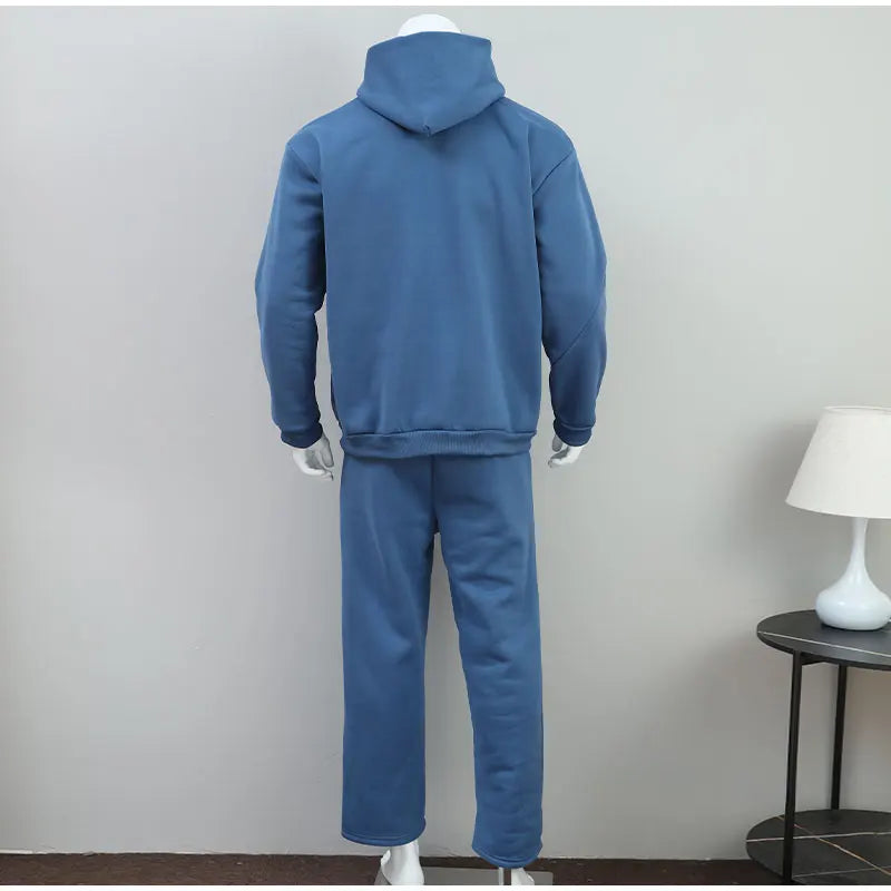 Hooded Sweatshirt and Loose Sweatpants Set